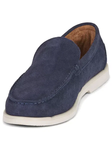 Pantofi loafer Selected din piele de căprioară albastru
