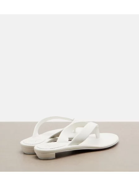 Kožené tangá Christian Louboutin biela