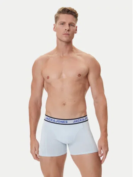 JACK & JONES Boksarice Hudson modra / svetlo siva / mešane barve / črna bela