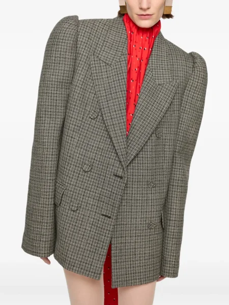 Sacou Acne Studios cu model pepito cu două rânduri de nasturi negru