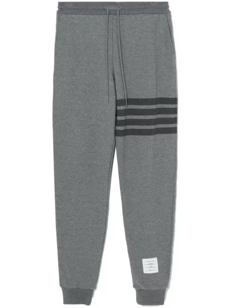 Spodnie Thom Browne w paski do biegania szare