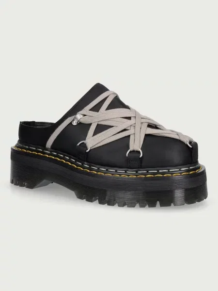 Șlapi Rick Owens din piele negru