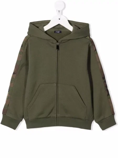 Bluza z kapturem dziecięca Il Gufo zielona