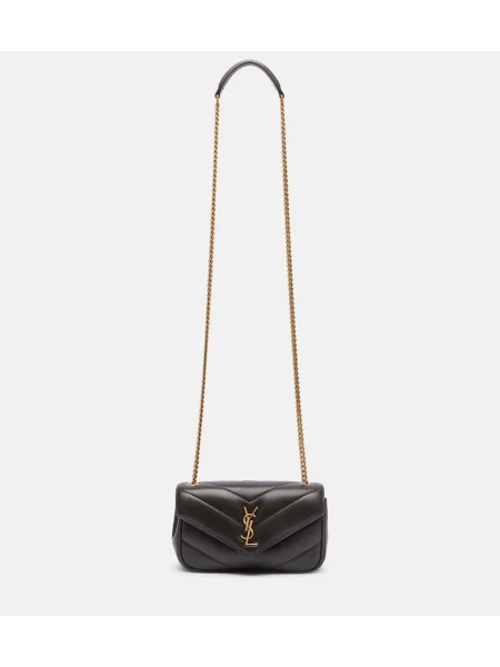 Geanta de piele Saint Laurent din piele gri