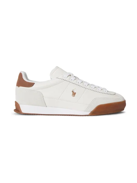 Sneakerși Polo Ralph Lauren din piele alb