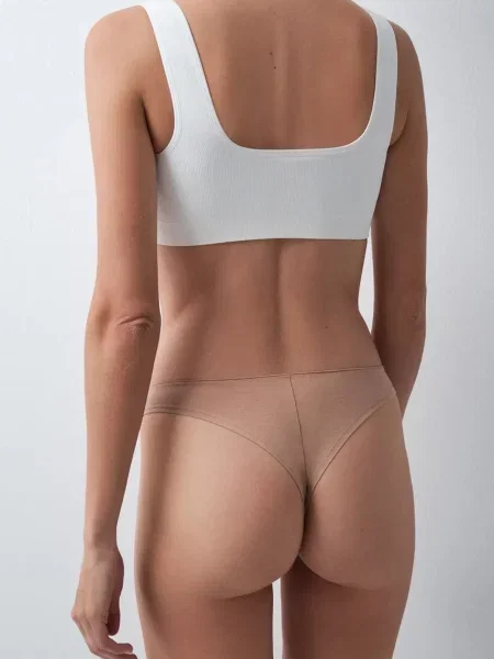 Women'secret brazilky dámske s bavlnou béžová