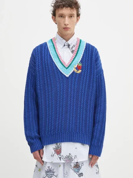 Sky High Farm pulover Cableknit v-neck