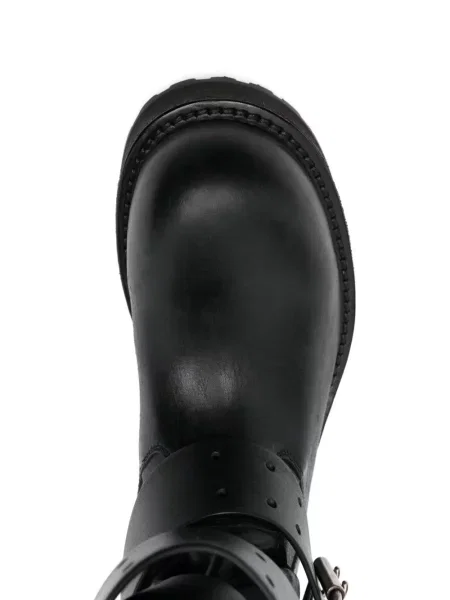 Botine Balenciaga din piele cu cataramă cu bretele negru