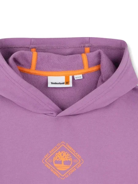 Bluza z kapturem dziecięca Timberland fioletowa