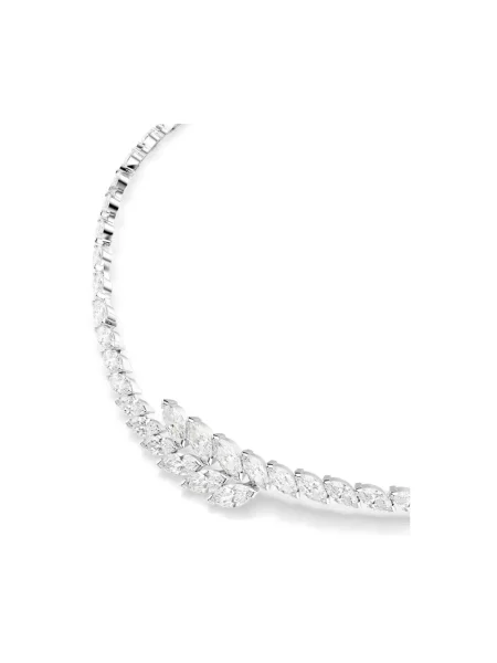 Naszyjnik Swarovski szary
