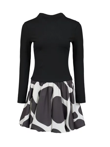 Imily Bela Rochie negru alb
