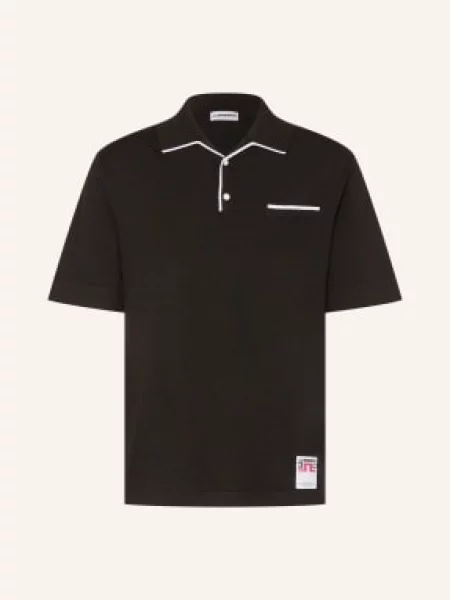 J.Lindeberg Dzianinowa Koszulka Polo schwarz biała