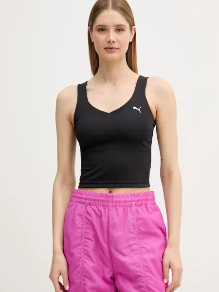 Puma τοπ γυναικείο Strong Tank μαύρο