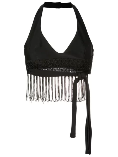 Top Amir Slama cu decolteu în V negru