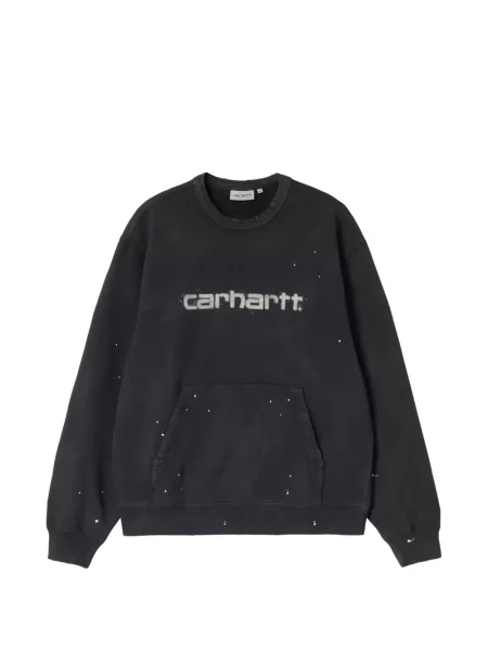 Hanorac crewneck Carhartt Wip cu decolteu rotund negru