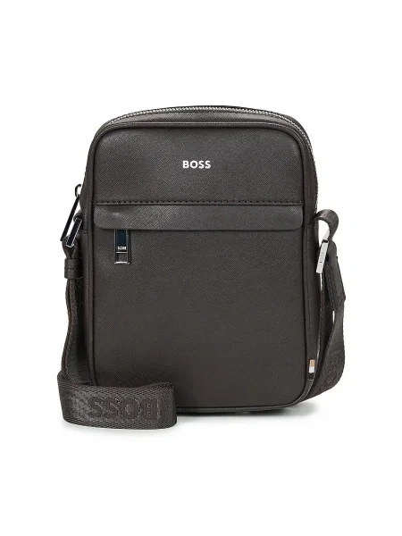 Geantă Boss Black din piele maro