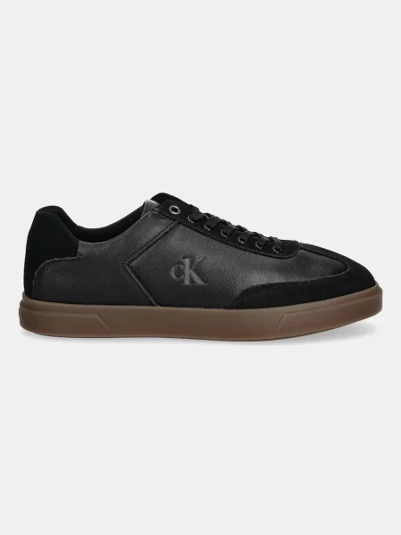 Calvin Klein Sneakers cu adaos de piele negru