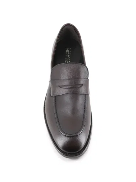 Pantofi loafer Alexander Hotto din piele maro