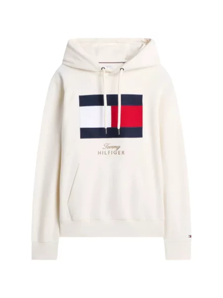 Флийс суичър с качулка Tommy Hilfiger бродиран