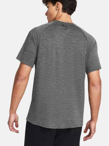Pánske tričko Under Armour Tech Textured castlerock/black čierna