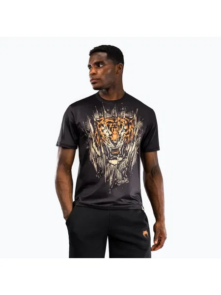 Venum Tiger Мъжка тениска Dry Tech T-Shirt black/neon orange черно