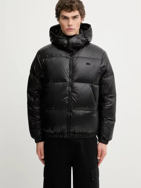 Lacoste Geacă din puf negru
