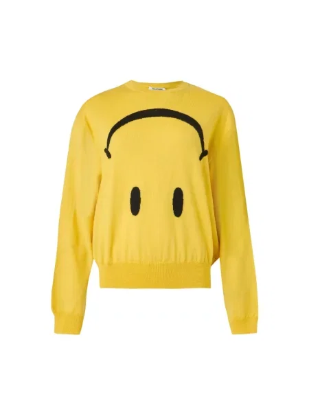Sweter Moschino wełniany żółty