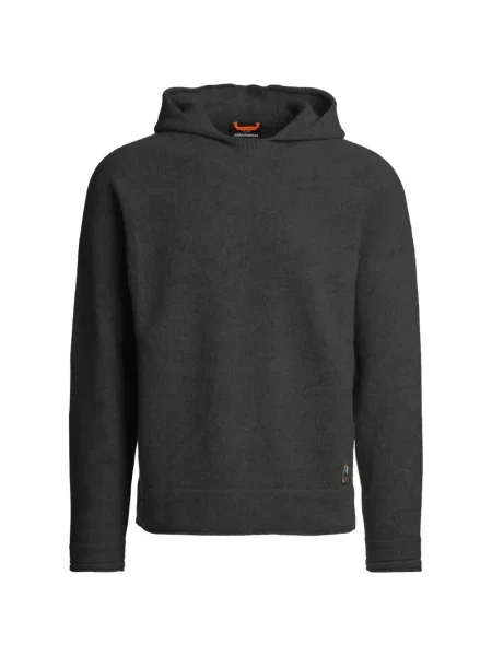 Hanorac cu glugă Parajumpers de lână negru