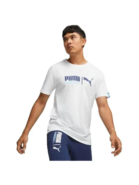 PUMA Funkčné tričko tmavomodrá biela