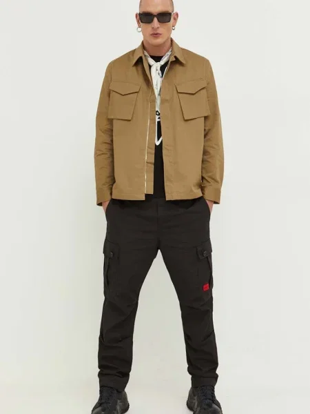 Kalhoty HUGO jednoduché černá