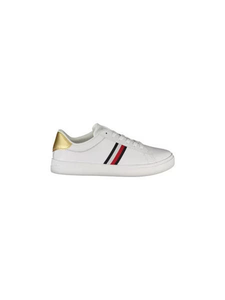 Tommy Hilfiger De piele sneakers alb