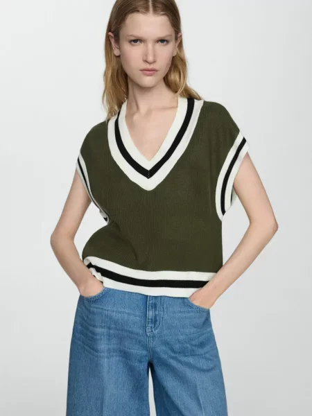 MANGO Жилет зелений