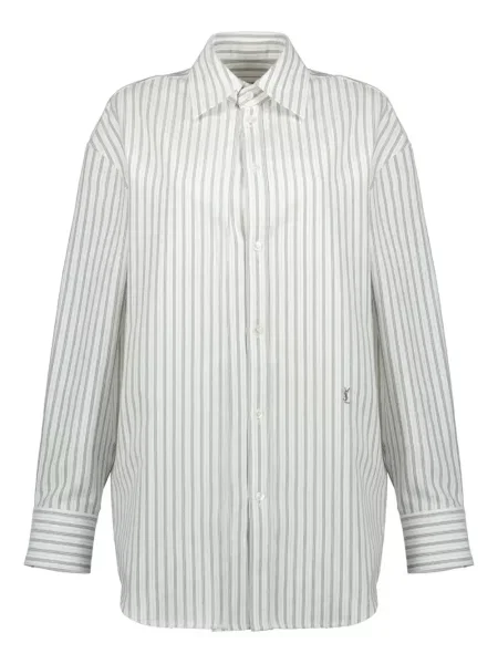 Koszula Saint Laurent w paski szara