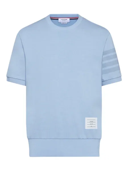 Tricou Thom Browne cu decolteu rotund albastru