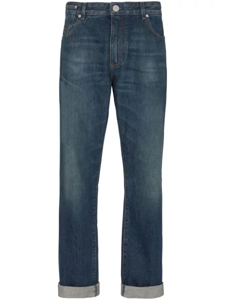 Proste jeansy Balmain retro niebieskie
