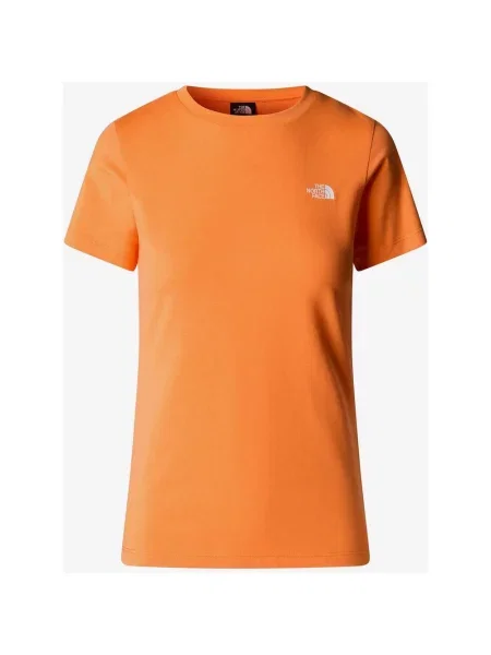 Koszulka The North Face Simple Dome krótki rękaw jasnopomarańczowy XS pomarańczowa