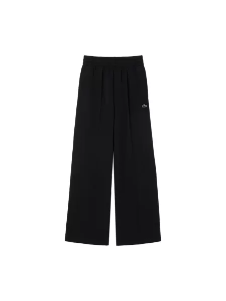 Spodnie dresowe Lacoste casual z nadrukiem czarne