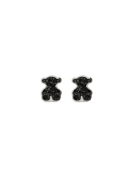 Tous kolczyki srebrne Motif Silver czarne