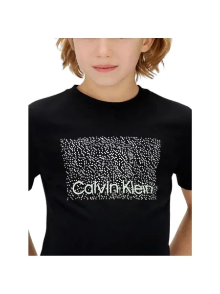 Tricou copii Calvin Klein Jeans negru