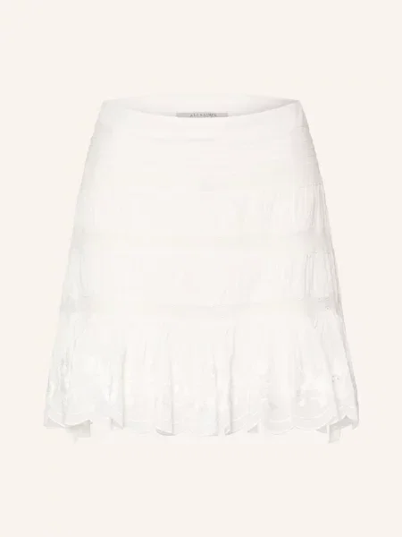 Allsaints Sukně Masie S Krajkou A Volánky bílá