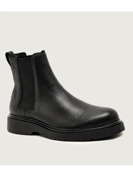 Calvin Klein Ghete Jodhpur Combat Ess Chelsea Boot Lth negru