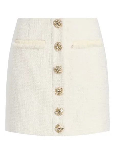Spódnica Cinq A Sept tweedowa biała