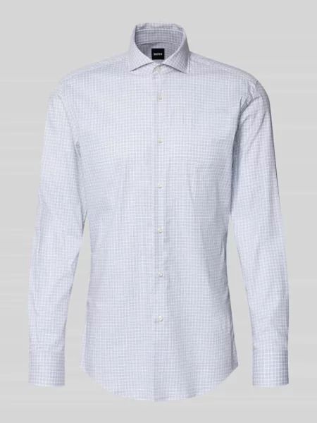 Koszula biznesowa o kroju slim fit z mieszanka bawełny model H-HANK-SP' Boss błękitna