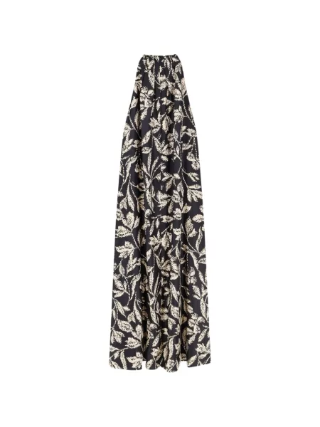 Rochie florală Max Mara cu model floral cu mărgele negru