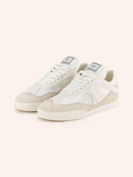 Chloé Sneakersy Kick weiss białe