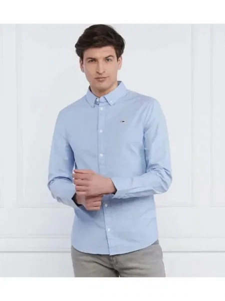 Tommy Jeans Cămașă oxford albastru