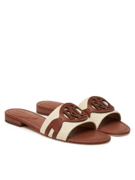 Pantofle Lauren Ralph Lauren béžové