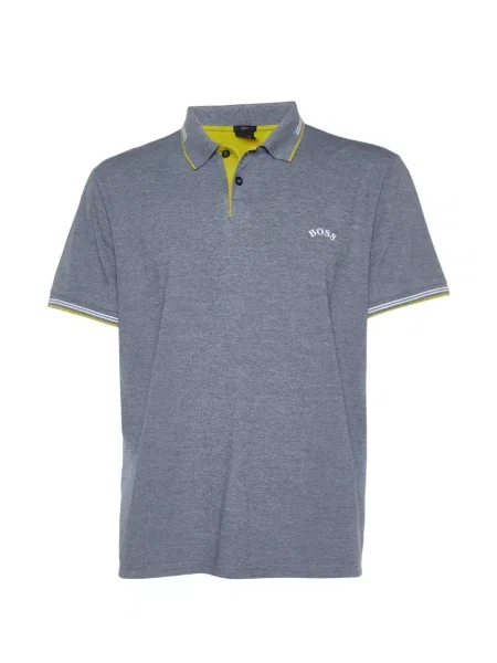 Tricou polo Boss cu broderie gri