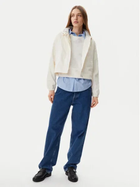 Tommy Jeans Bunda pro přechodné období Essential Écru bílá