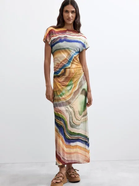 Desigual Rochie marin / galben / galben muștar / verde deschis albastru